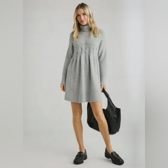 NWOT Free People Jaci Long-Sleeve  Sweater Dress. Size XS - Picture 1 of 14